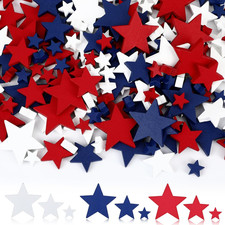 180pcs Wood Stars Decorations Wooden Stars for Crafts, 4th of July Patriotic Dec
