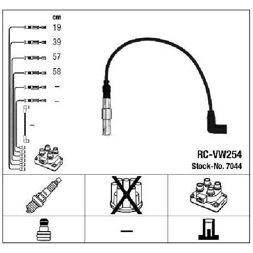 ZüNdleitungssatz FüR VW NEW 1Y 1.6 03 Bis 10 NGK Chga QualitäT-image