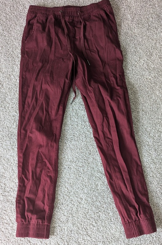 Blue Rain Brand, Maroon, Drawstring, Elastic Waist Joggers- Ladies Jr Size XS