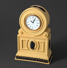 WEDGWOOD Jasperware handgefertigte Rohrgelb TROY UHR 12cm hoch