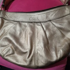 Coach Gold Metallic Shoulder Bag