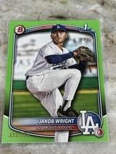 Jakob Wright 2025 1st Bowman 🟢Neon Green Border /399 #BP-143 Dodgers