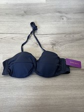 Damen Bikini Oberteil Top blau Größe 40 mit A-Cup Bügel Lascana nur anprobiert 