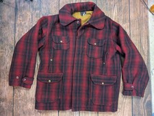 Vintage Woolrich Wool Mackinaw Hunting Jacket Coat Buffalo Plaid Men  s 44 USA