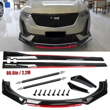 For Cadillac XT4 XT5 XT6 Front Bumper Lip Spoiler Splitter Side Skirt Glossy