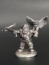 Solid Metal Dwarf Warrior Miniature Figure, Heavy, Sturdy, and Durable
