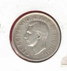 1942 Canada Silver 25 Cents Quarter, Very Fine, 0.15 Oz ASW ~ US$12 of Silver