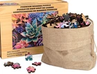 Buffalo Games Wood Puzzle: Simple Succulent – Whimsy Pieces 500 Piece Jigsaw Puz