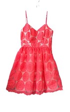 WINDSOR Neon Pink Skater Dress Tulle Lined Ballerina Look Padded Bra Size 1/2