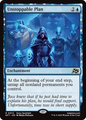 Unstoppable Plan NM RARE MTG Aetherdrift [DFT] #0072 Blue Enchantment Regular