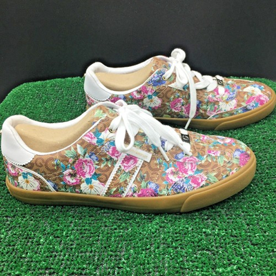 #ad #ad Guess Women#x27;s Shoes GBG Los Angeles Sneaker Floral Multicolor Sz 11 M Low Top Ne $39.99