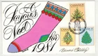 GOLDBERG HANDPAINTED CANADA CHRISTMAS RARE PINK STOCKING VARIETY (Signed No #)