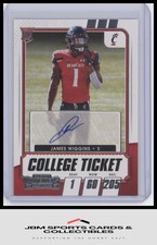 2021 Panini Contenders Draft Picks Autos #307 James Wiggins RC