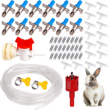 Rabbit Nipple Drinker Kit Automatic Rabbit Watering System Kit Include 12 Drinki