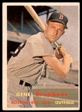 1957 Topps #217 GENE STEPHENS  Boston Red Sox  EX-EX+