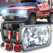 5X7" 7x6 inch rectangle LED Headlight w/LED Bulbs Light FOR Toyota Pickup Truck