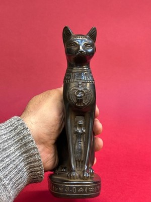 Authentic Ancient Egyptian Antiquities Stone Egyptian Cat Statue Egyptian BC