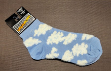 Vintage URBANOLOGY Ladie  s Blue White Cloud Ankle Socks Size 9-11 New NOS