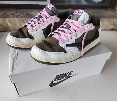 Nike Travis Scott x Air Jordan 1 Retro OG SP Low Medium Olive Men's Size 9.5
