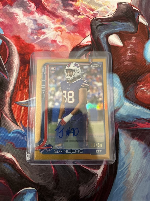 2025 Topps Chrome T.J. Sanders Gold Refractor 03/50 RC