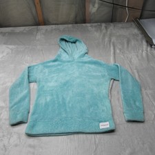 Calvin Klein Sweatshirt Kids 10-12 Medium Blue SUPER SOFT Fleece Hood Pullover