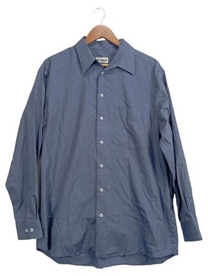 Walbusch Herren Business Hemd Blau Kariert Gr. 42 Baumwolle