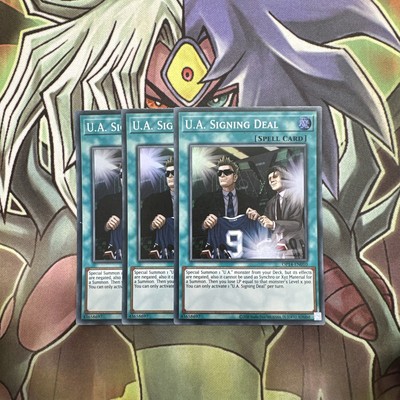 OP14-DE010 x3 U.A. Signing Deal Super Rare Top Zustand Yugioh