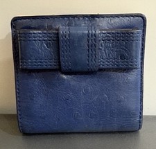 Kate Spade Serenade Valencia Road Ostrich Textured Leather Wallet Navy Blue $85