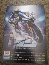 andtea locatelli 12x8" signed promo poster yamaha world superbike 