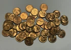 1947 RED BU LINCOLN CENT ROLL / 50 COINS