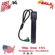 6 Outlet Surge Protector with 3 Ft. Heavy Duty Cord - Black