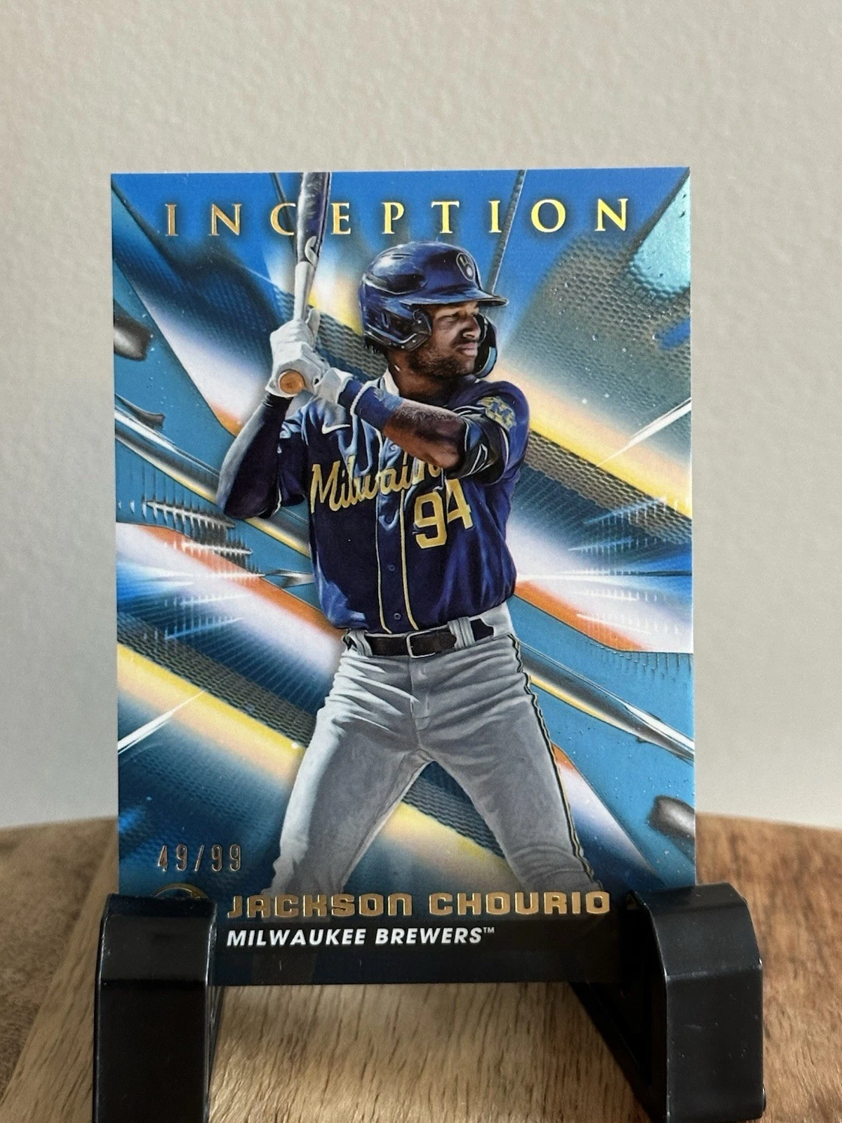 2023 Bowman Inception - Jackson Chourio #19 Blue Foil /99 (RC) Reverse # Match!