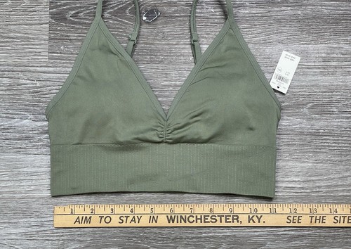 Aerie Bralette Size Small Super Chill Real Good Bra Green Removable Insert NEW - Picture 3 of 8