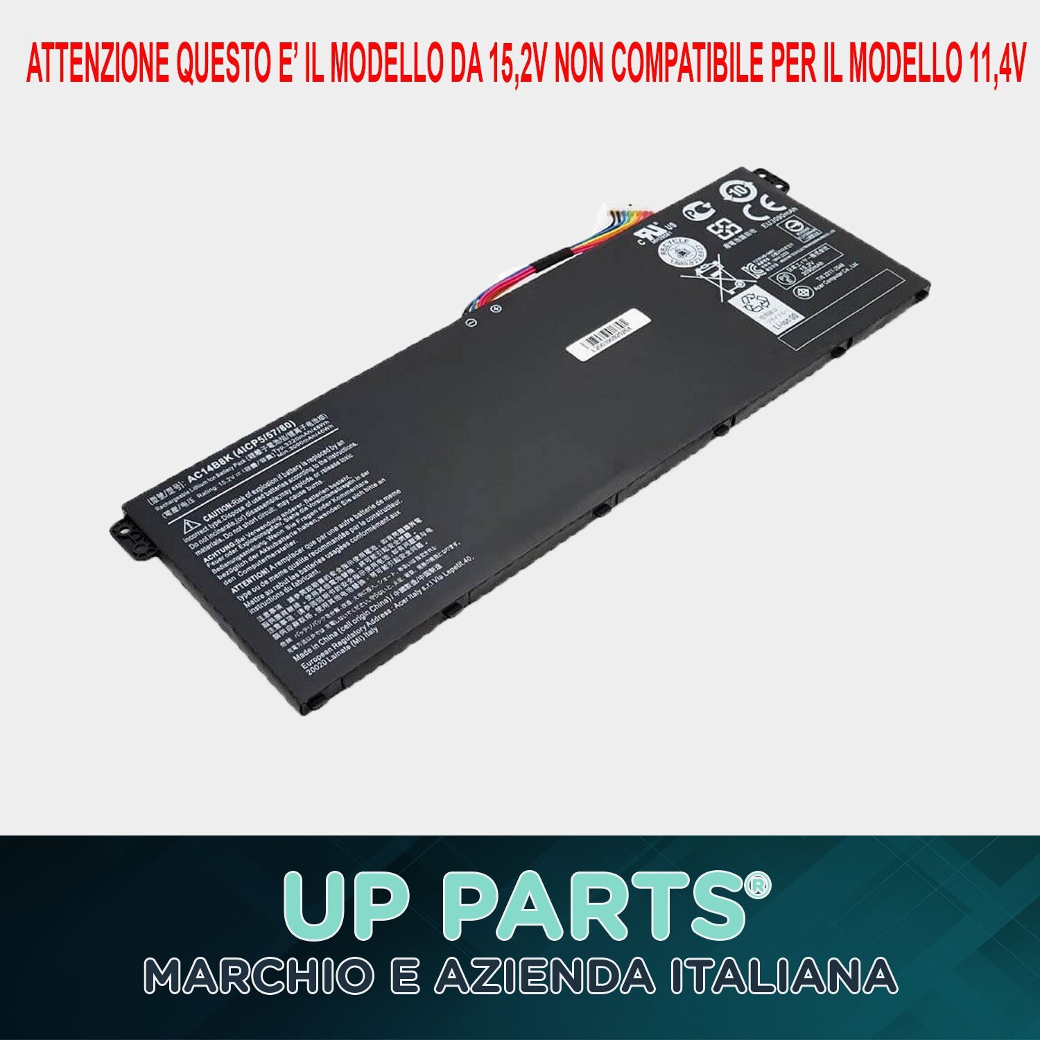 Batteria Acer AC14B18K 15.2V 3220mAh - Offerta per TravelMate P2510
