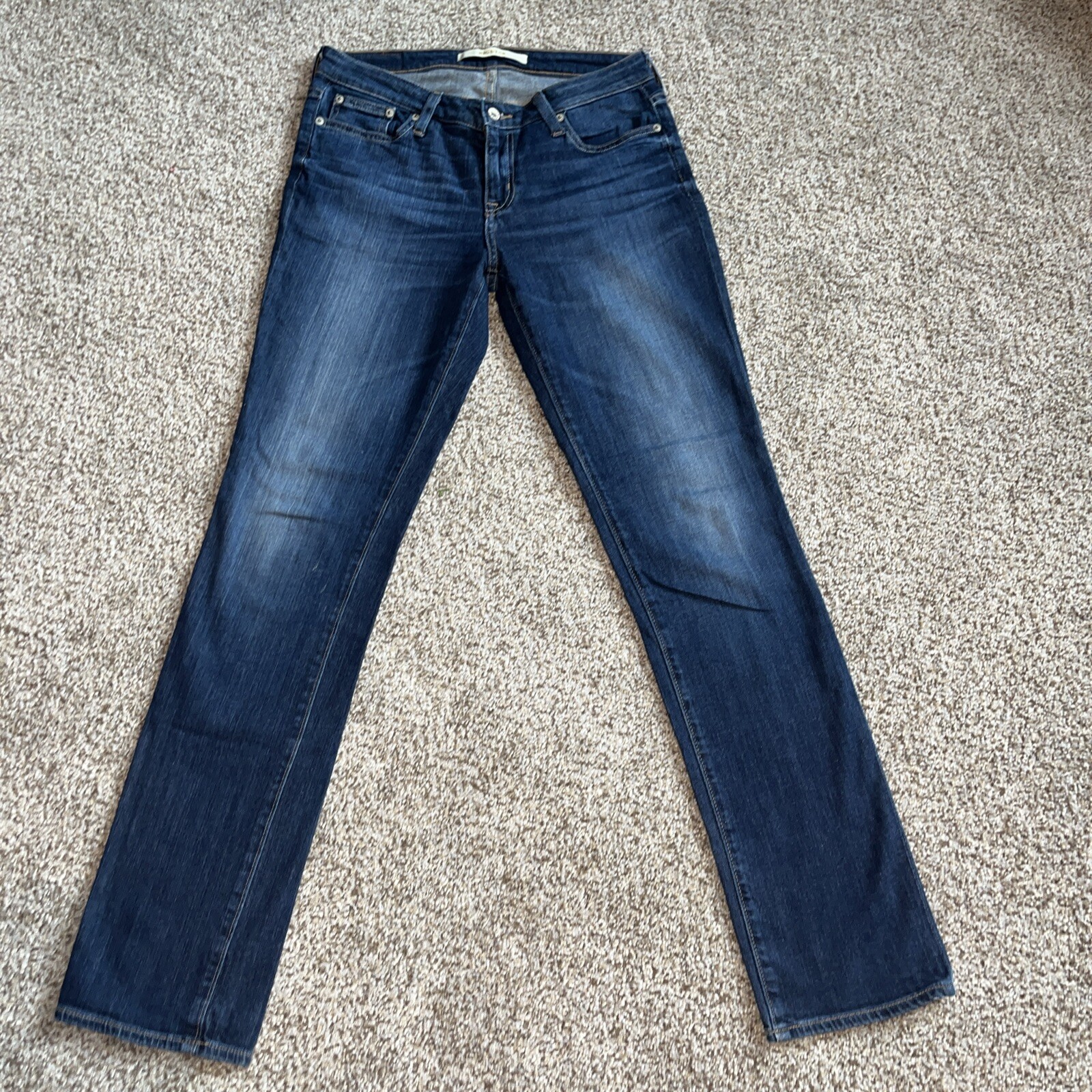 Big Star Straight Leg Jeans Womens Size 27R (28x31) Blue Dark Wash Mid Rise - View 2