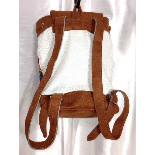 Southwest bestickter regenbogenfarbener Mini Rucksack Wildleder Tasche - Bild 6 von 6