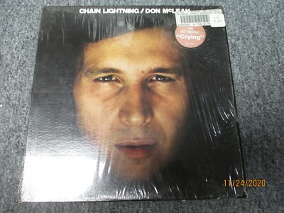  Don Mclean Chain Lightning RCA Records Shrink Wrap & Hype Stereo LP / VG+
