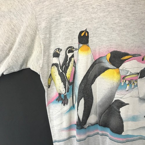 Vintage 90s Habitat T Shirt Penguins All Over Print 1992 Size X-Large XL Mens - Picture 6 of 24