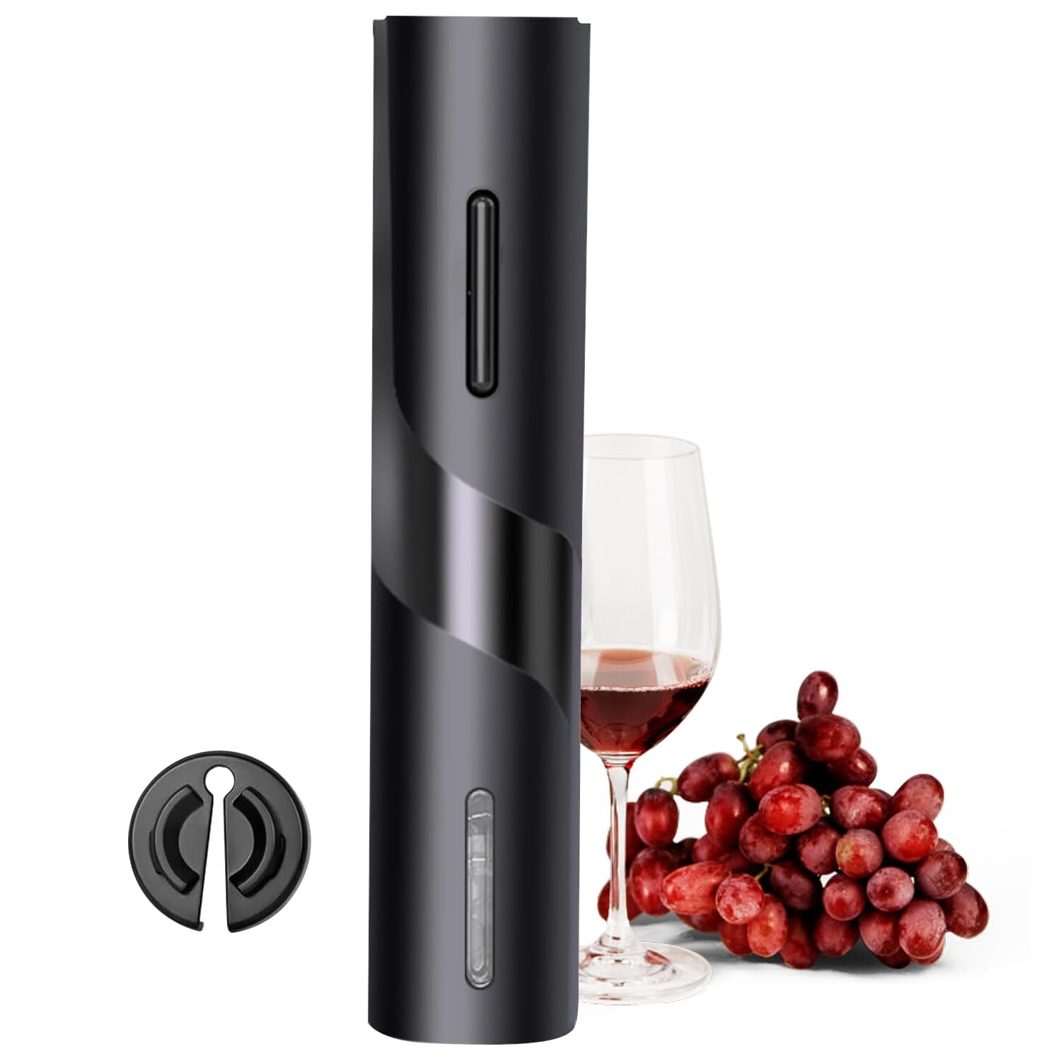 Electric Wine Opener - Automatic Corkscrew Bottle Opener for Wines, Effortless and Rechargeable Electric Corkscrew with Foil Cutter, Perfect for Home, Parties, and Gifting.