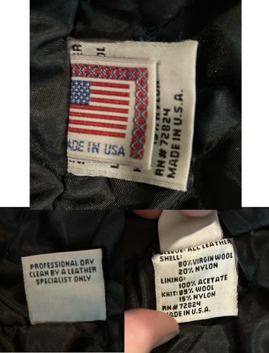 Herren XL-XXL GOLDEN BEAR WOLLE & LEDER Varsity BOMBERJACKE MANTEL - Bild 11 von 12