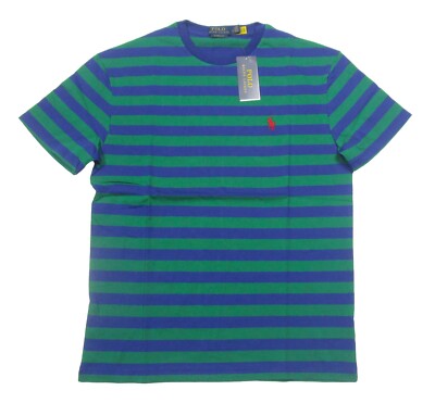 Polo Ralph Lauren ラガーシャツ 緑と青のストライプ Polo Ralph Lauren ラガーシャツ 緑と青のストライプ - メルカリ