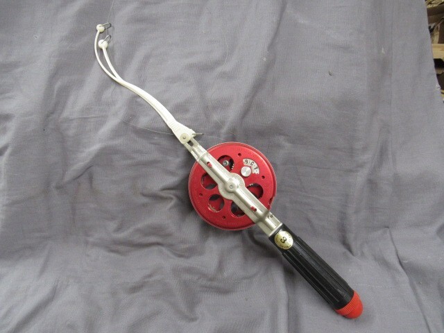 Vintage  TEHO  3Ice Fishing Reel Rod Finland,Size 3,Old Fisherman Tool