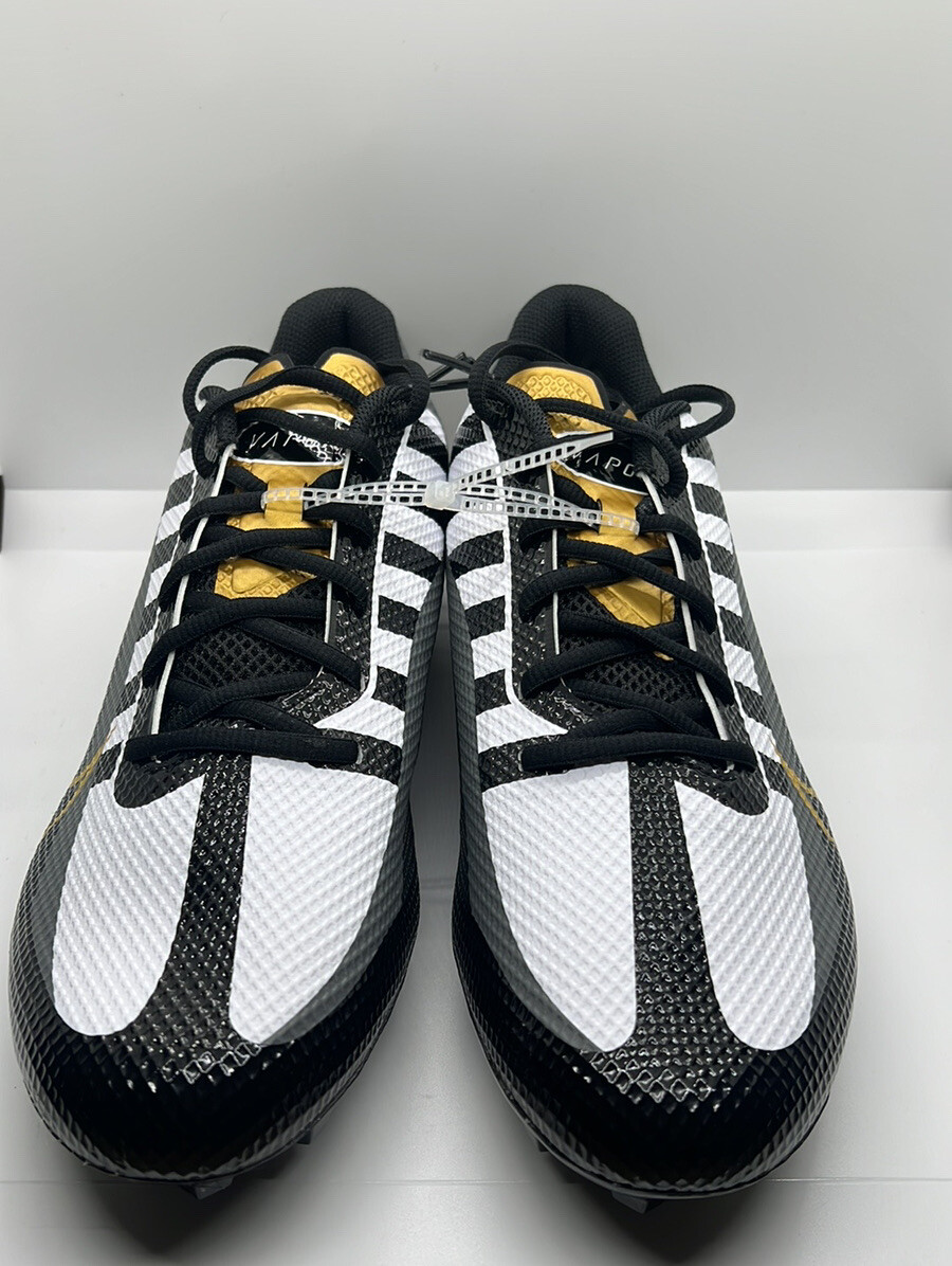 Nike Vapor Edge Speed 360 Football‎ Cleats Mens 13 Black Gold DQ5110-002 NWOB Nike Vapor Edge Speed 360 Black Metallic Gold Football  main image 3