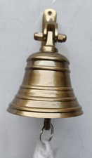 Nautical Brass Ship Bell Hanging Antique Door Bell With Wall Mounted Bracket