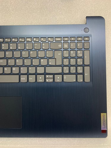 NEW Genuine Lenovo IdeaPad 3-17ITL6 17" UK Keyboard Palmrest Touchpad Cover BLUE - Photo 3/10