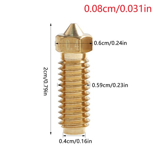 For Anycubic Kobra 3 Combo Hotend Nozzle 0.2 0.4 0.6 0.8 Hardened Steel Brass - Zdjęcie 12 z 17