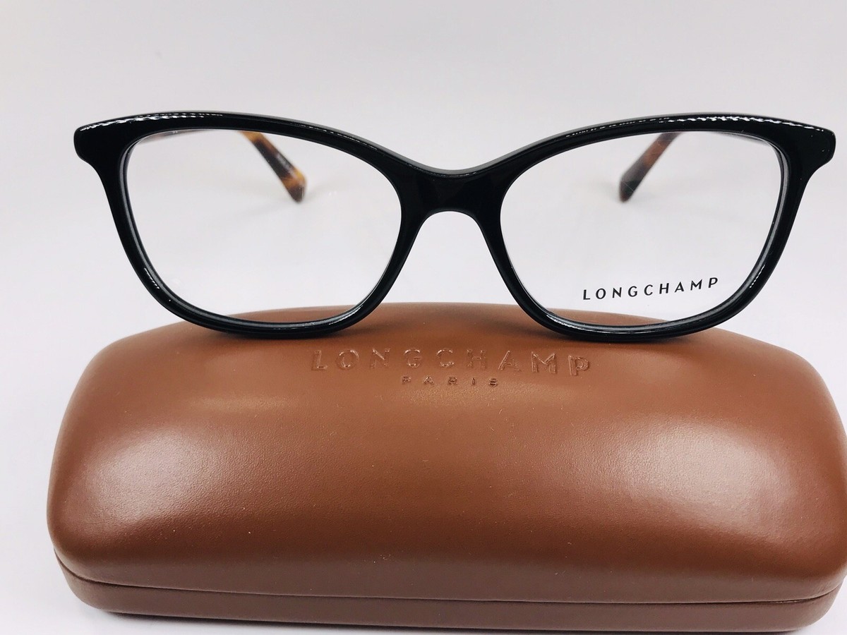 New LONGCHAMP LO2604 001 Black & Havana Eyeglasses 53mm with Case Longchamp LO2604 Eyeglasses 614 Striped Bouquet - Walmart.com main image 3