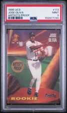 1995 UC3 Atlanta Braves JOSE OLIVA Rookie ARTIST'S PROOF # 113 PSA 9 Total Pop 1