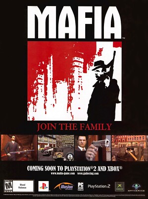 Mafia PC CD Playstation 2 Xbox Game 2004 Promo Ad Art Print Poster - Glossy