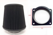 Black Air Intake Filter Maf Sensor Adapter For 94-95 Ford Mustang 5.0l V8